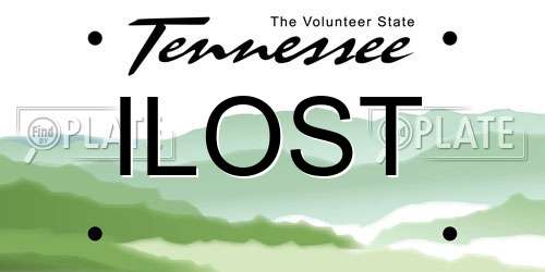 ILOST Tennessee License Plate