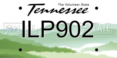 ILP902 Tennessee License Plate