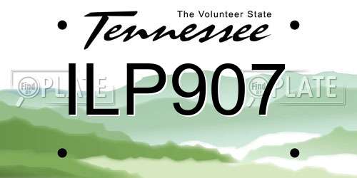 ILP907 Tennessee License Plate