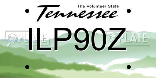ILP90Z Tennessee License Plate