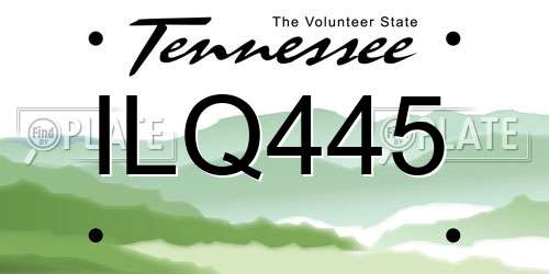 ILQ445 Tennessee License Plate
