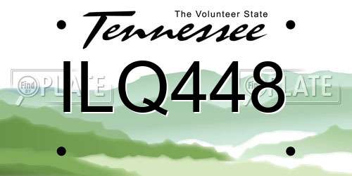 ILQ448 Tennessee License Plate