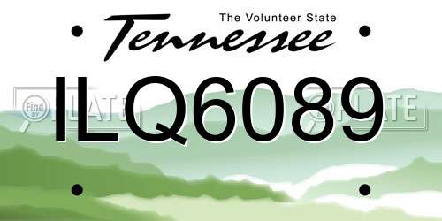 ILQ6089 Tennessee License Plate