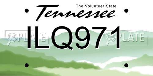 ILQ971 Tennessee License Plate