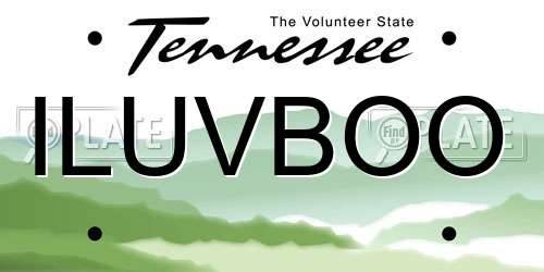 ILUVBOO Tennessee License Plate