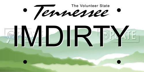IMDIRTY Tennessee License Plate