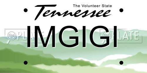 IMGIGI Tennessee License Plate