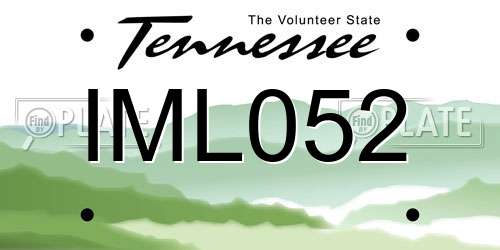 IML052 Tennessee License Plate