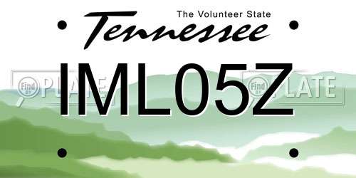 IML05Z Tennessee License Plate
