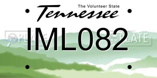 IML082 Tennessee License Plate
