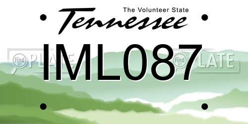 IML087 Tennessee License Plate