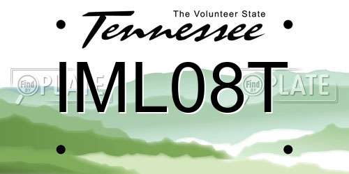 IML08T Tennessee License Plate
