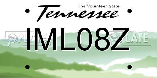 IML08Z Tennessee License Plate