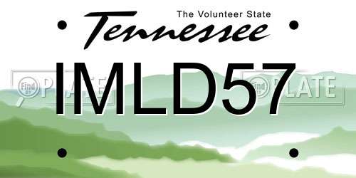 IMLD57 Tennessee License Plate