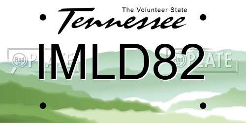 IMLD82 Tennessee License Plate