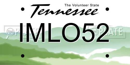 IMLO52 Tennessee License Plate