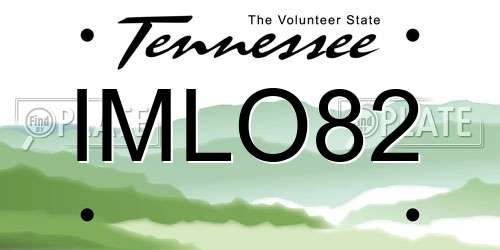 IMLO82 Tennessee License Plate