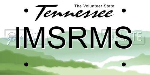 IMSRMS Tennessee License Plate
