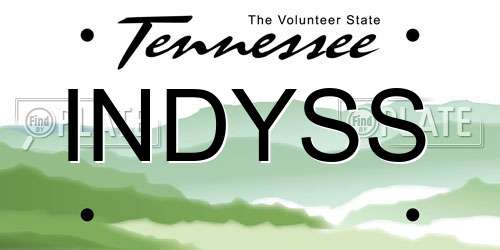 INDYSS Tennessee License Plate