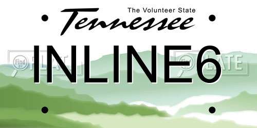 INLINE6 Tennessee License Plate