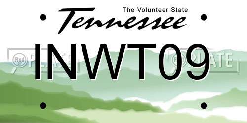 INWT09 Tennessee License Plate