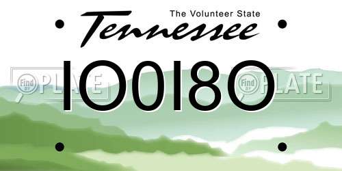 IO0I8O Tennessee License Plate