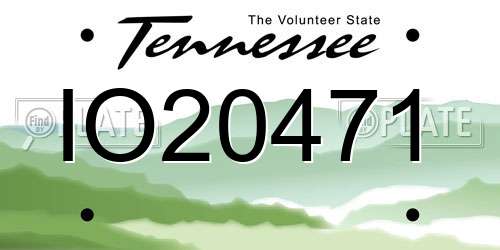 IO20471 Tennessee License Plate