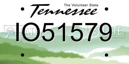IO51579 Tennessee License Plate