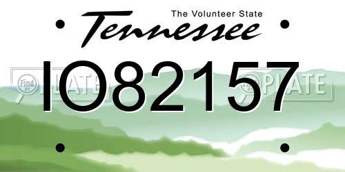 IO82157 Tennessee License Plate
