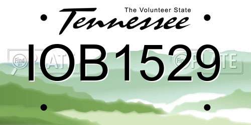 IOB1529 Tennessee License Plate