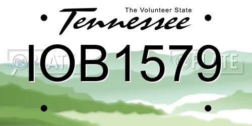 IOB1579 Tennessee License Plate