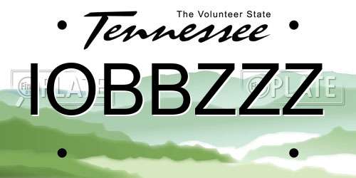 IOBBZZZ Tennessee License Plate