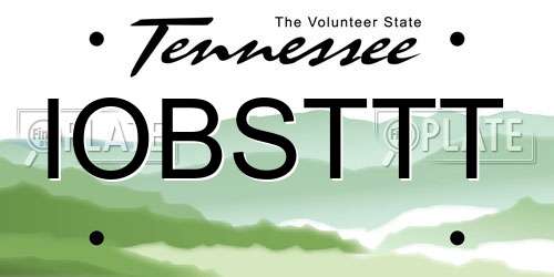 IOBSTTT Tennessee License Plate