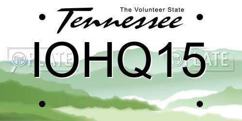 IOHQ15 Tennessee License Plate