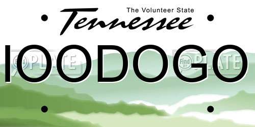 IOODOGO Tennessee License Plate