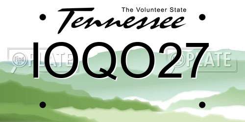 IOQO27 Tennessee License Plate