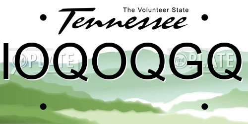 IOQOQGQ Tennessee License Plate