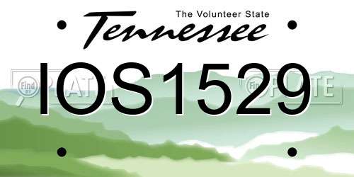 IOS1529 Tennessee License Plate