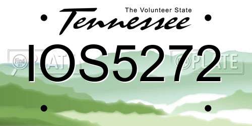 IOS5272 Tennessee License Plate