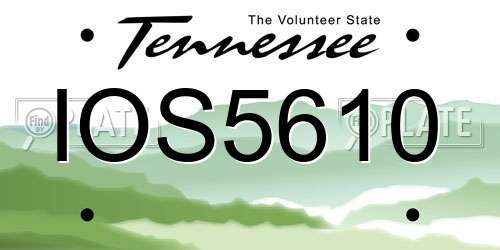IOS5610 Tennessee License Plate