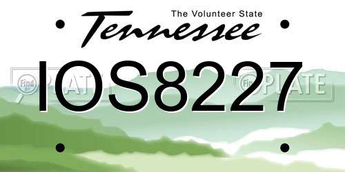 IOS8227 Tennessee License Plate