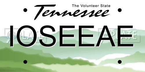 IOSEEAE Tennessee License Plate
