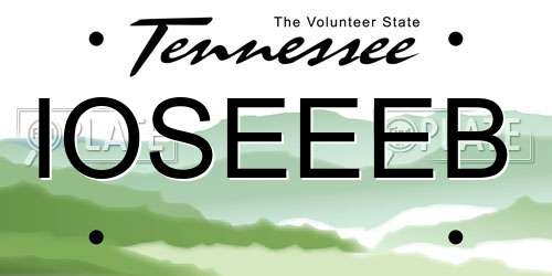 IOSEEEB Tennessee License Plate