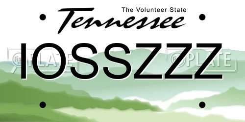 IOSSZZZ Tennessee License Plate