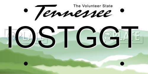 IOSTGGT Tennessee License Plate