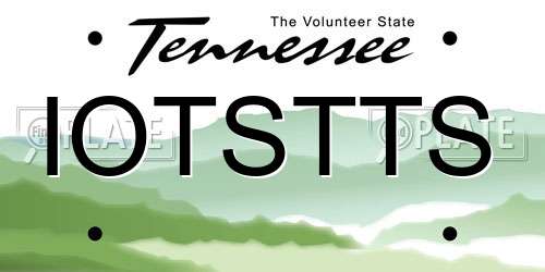 IOTSTTS Tennessee License Plate