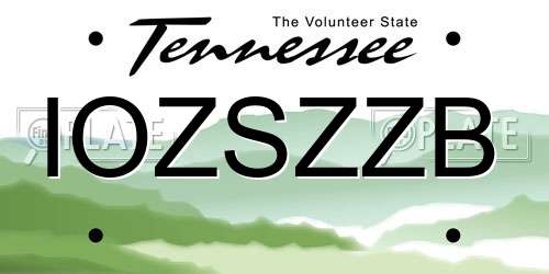 IOZSZZB Tennessee License Plate
