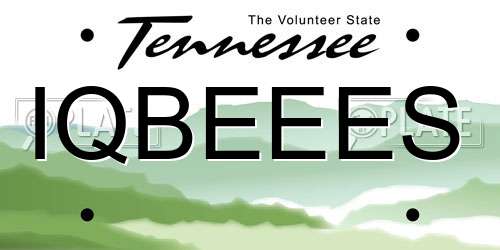 IQBEEES Tennessee License Plate