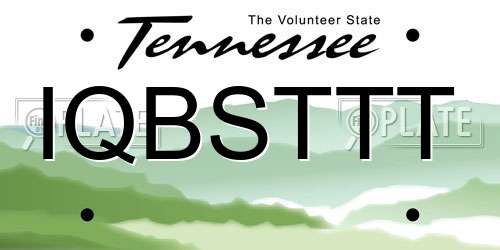 IQBSTTT Tennessee License Plate
