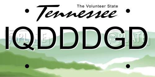 IQDDDGD Tennessee License Plate